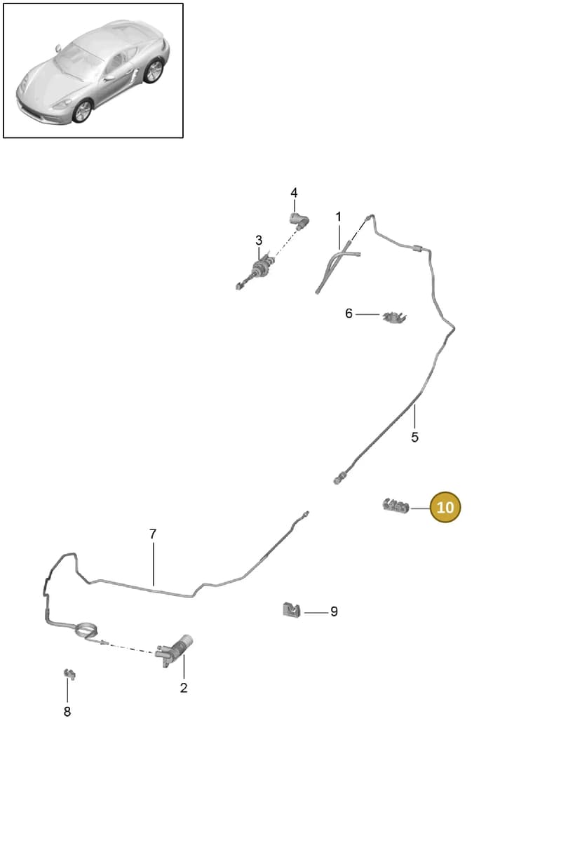 9A761673900 — Porsche Cayman (2016-2019) diagram p50703000, position 10