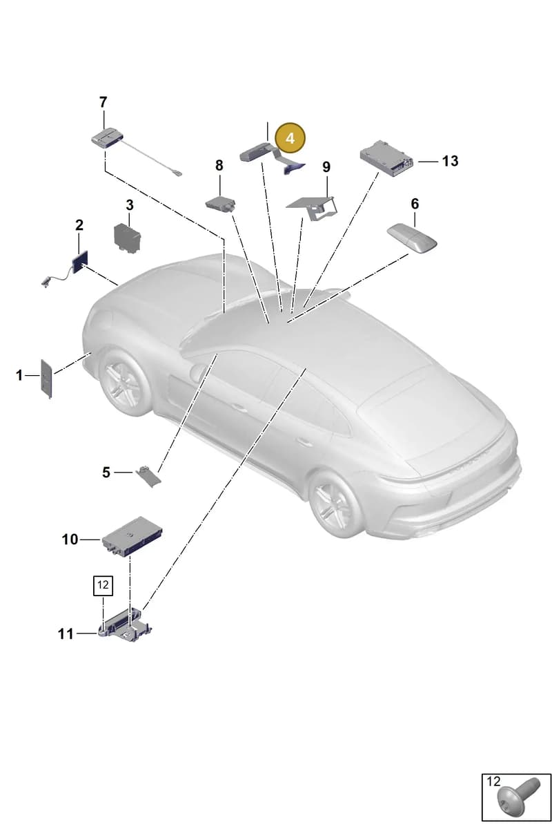 9A764750400 — Porsche Panamera (2023-2025) diagram p62911200, position 4