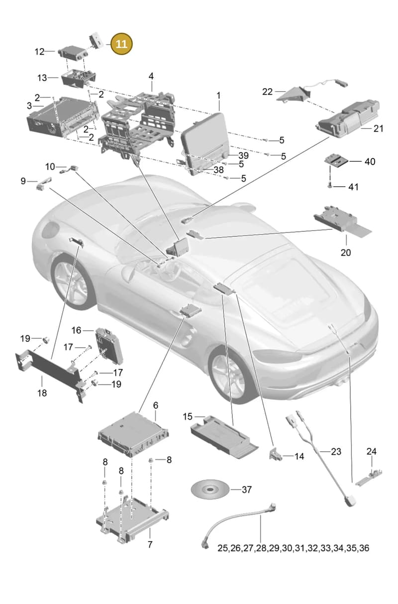 9A764772000 — Porsche Cayman (2016-2019) diagram p50911000, position 11