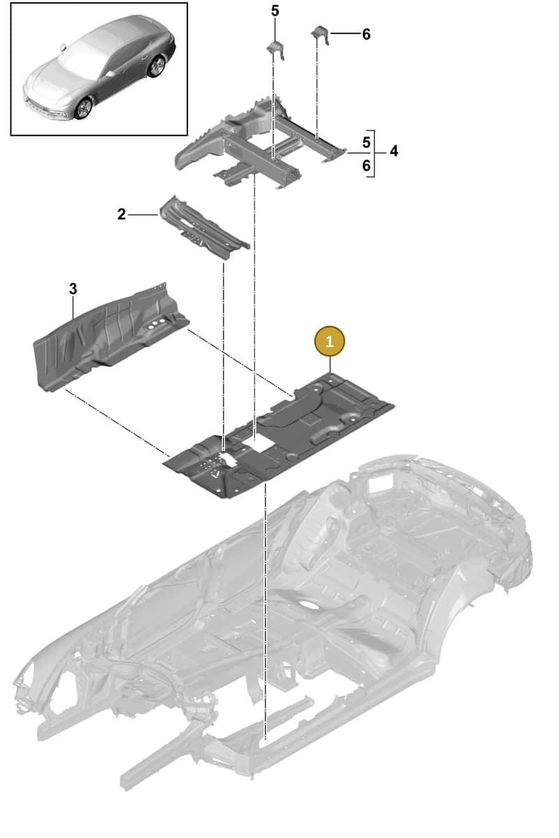 9A780220501GRV — Porsche Panamera (2016-2020) diagram p49801020, position 1