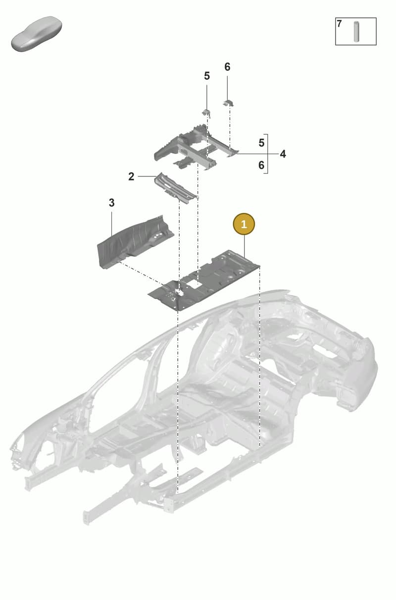 9A780220501GRV — Porsche Panamera (2020-2023) diagram p58801200, position 1