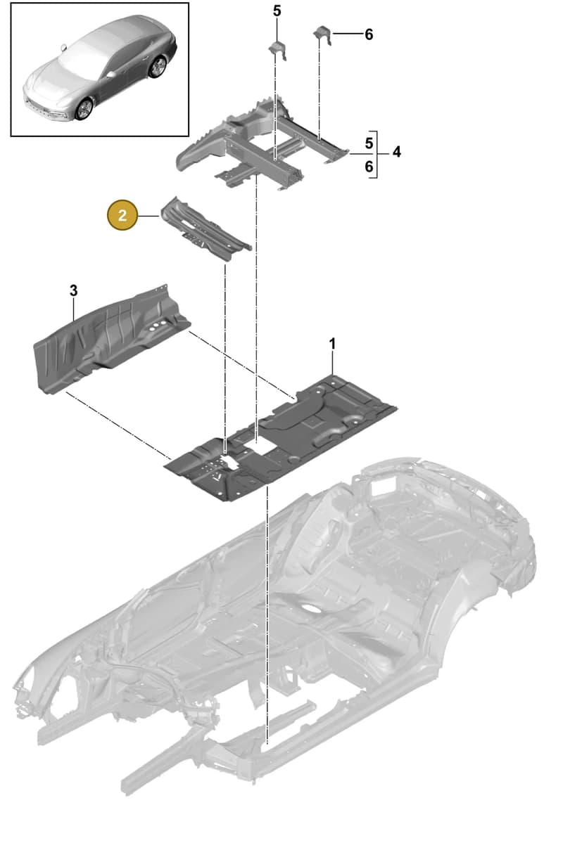 9A780244300GRV — Porsche Panamera (2016-2020) diagram p49801020, position 2