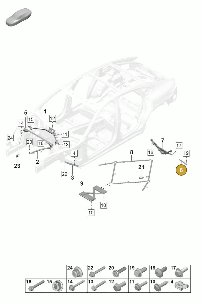 9A780322801 — Porsche Panamera (2020-2023) diagram p58801150, position 6