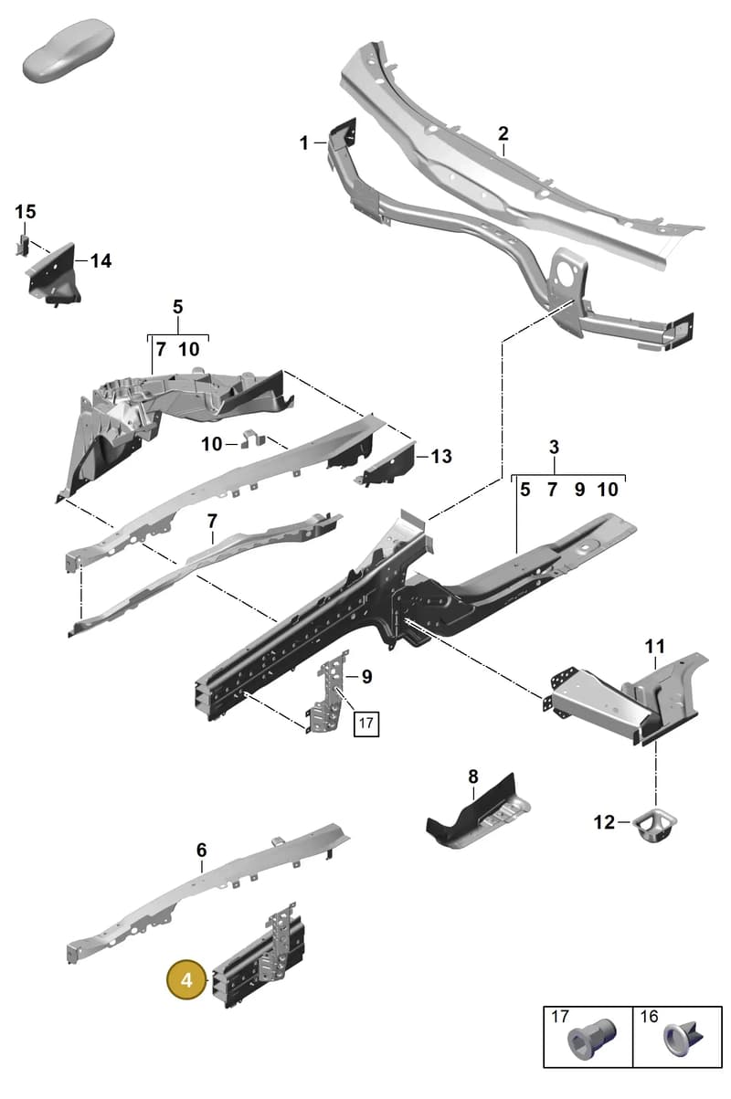 9A7803819GRV — Porsche Panamera (2023-) diagram p62801125, position 4
