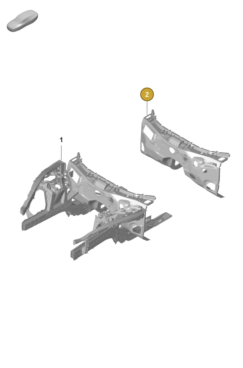 9A7806430YGRV — Porsche Panamera (2020-2023) diagram p58801050, position 2