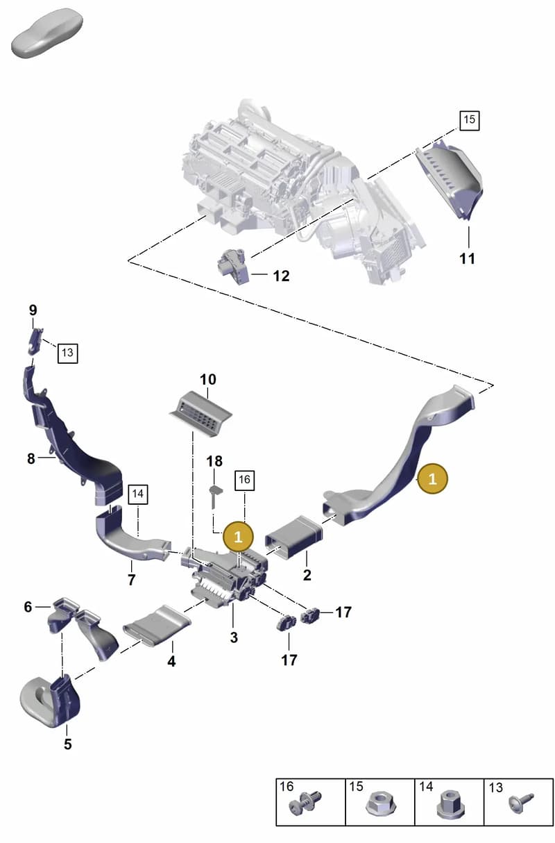 9A781525900 — Porsche Panamera (2023-2025) diagram p62813700, position 1