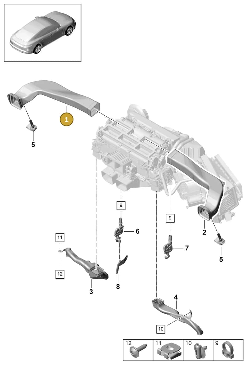 9A781526000 — Porsche Panamera (2016-2020) diagram p49813090, position 1