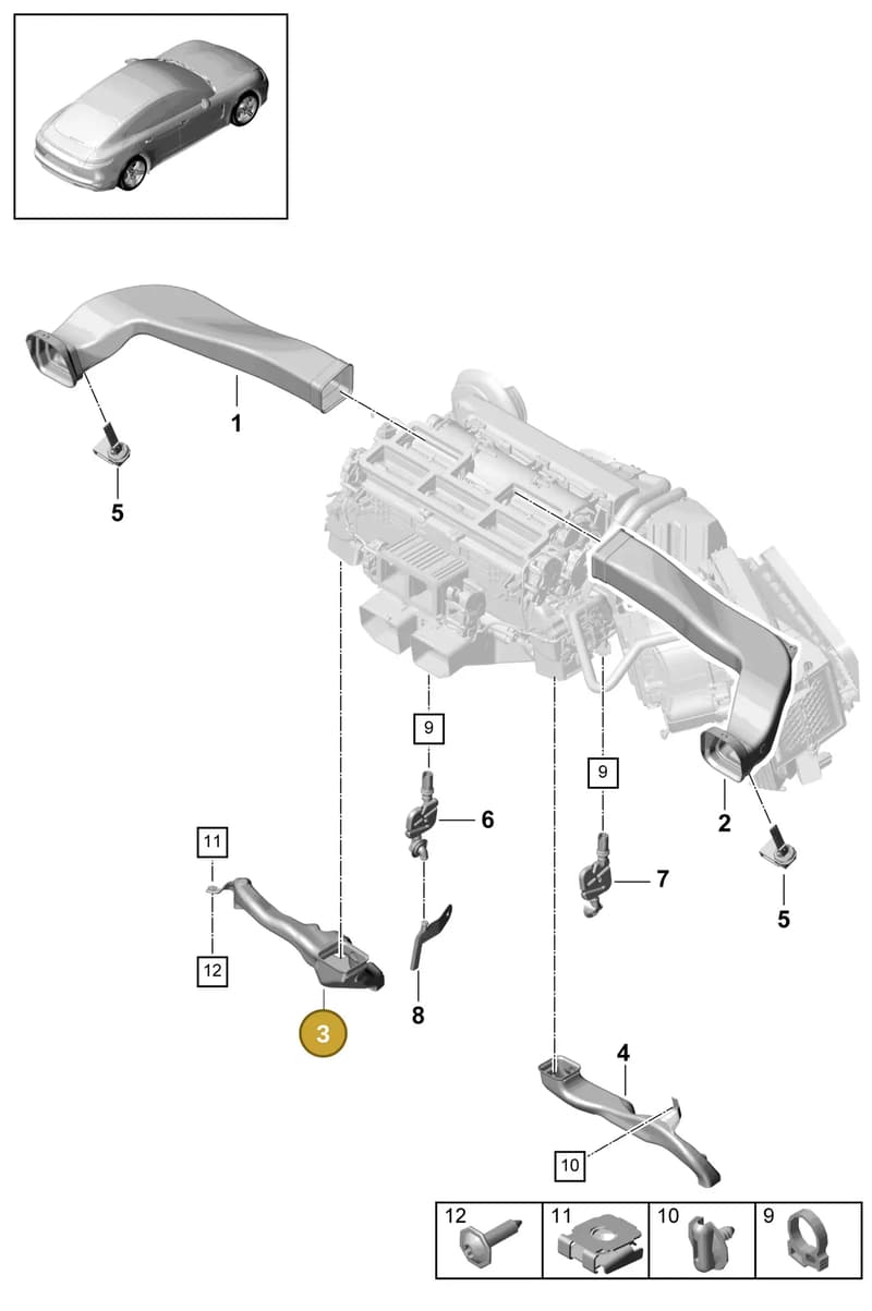 9A781532510 — Porsche Panamera (2016-2020) diagram p49813090, position 3
