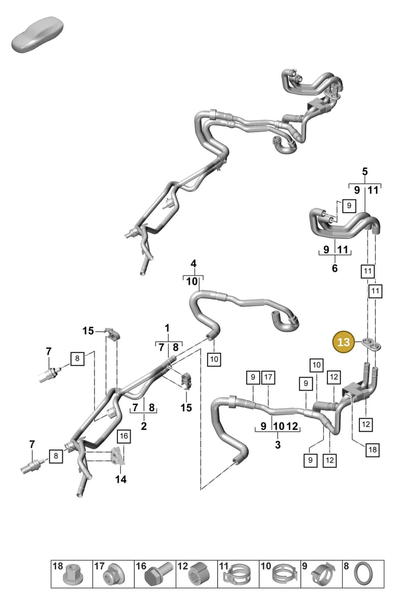 9A781618200 — Porsche Panamera (2020-2023) diagram p58815400, position 13