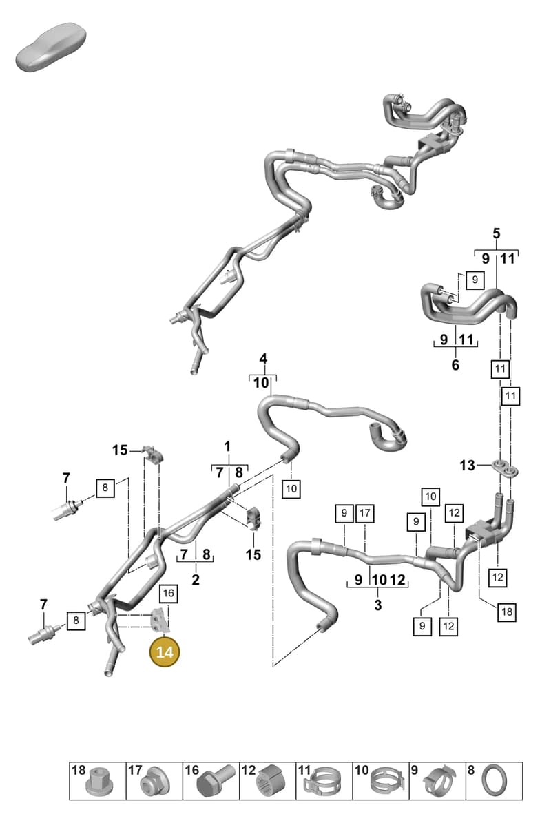 9A781657000 — Porsche Panamera (2020-2023) diagram p58815400, position 14