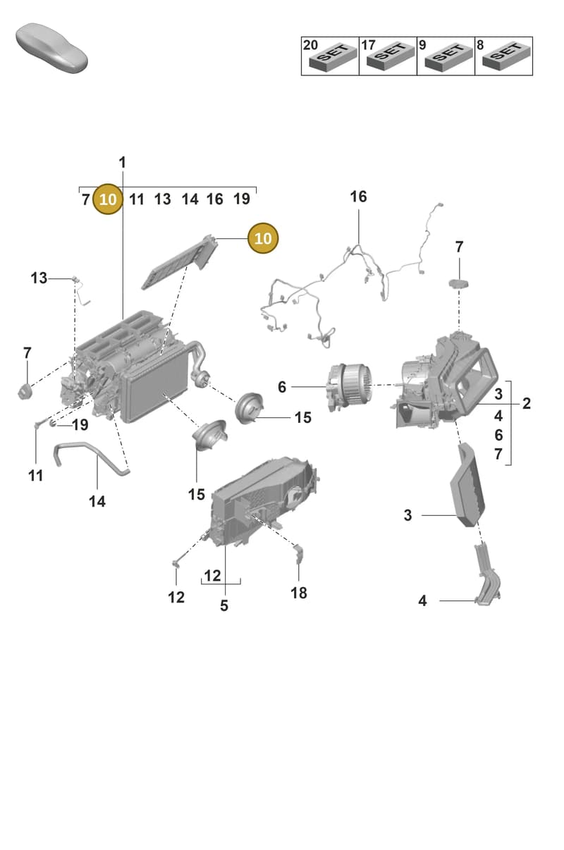 9A781901100 — Porsche Panamera (2020-2023) diagram p58814000, position 10