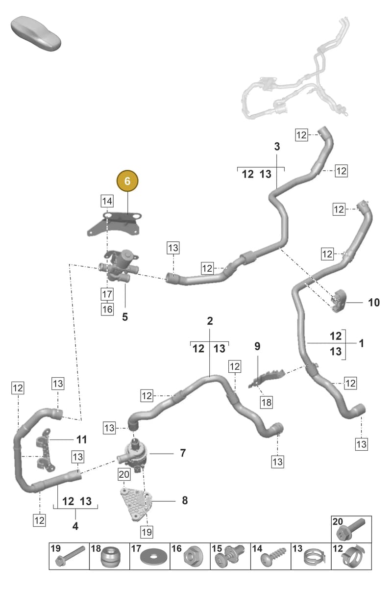 9A781913400 — Porsche Panamera (2023-2025) diagram p58813100, position 6