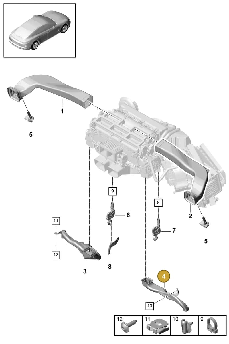 9A781934800 — Porsche Panamera (2016-2020) diagram p49813090, position 4