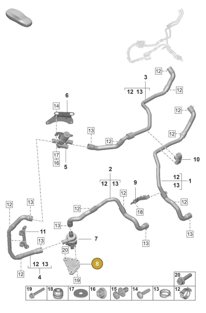9A781959511 — Porsche Panamera (2023-2025) diagram p58813100, position 8