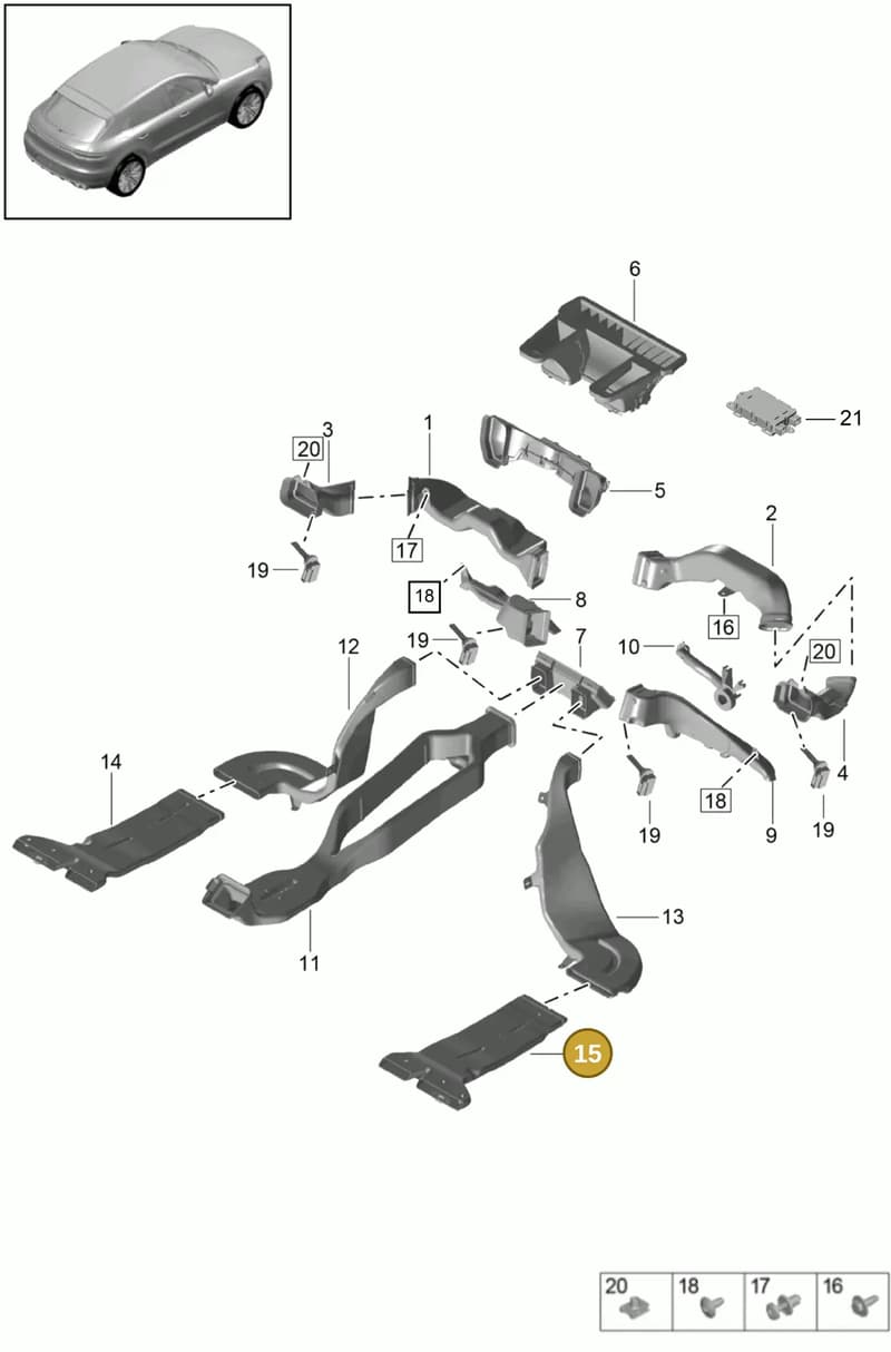 9A781980200 — Porsche Macan (2018-2022) diagram p52814100, position 15