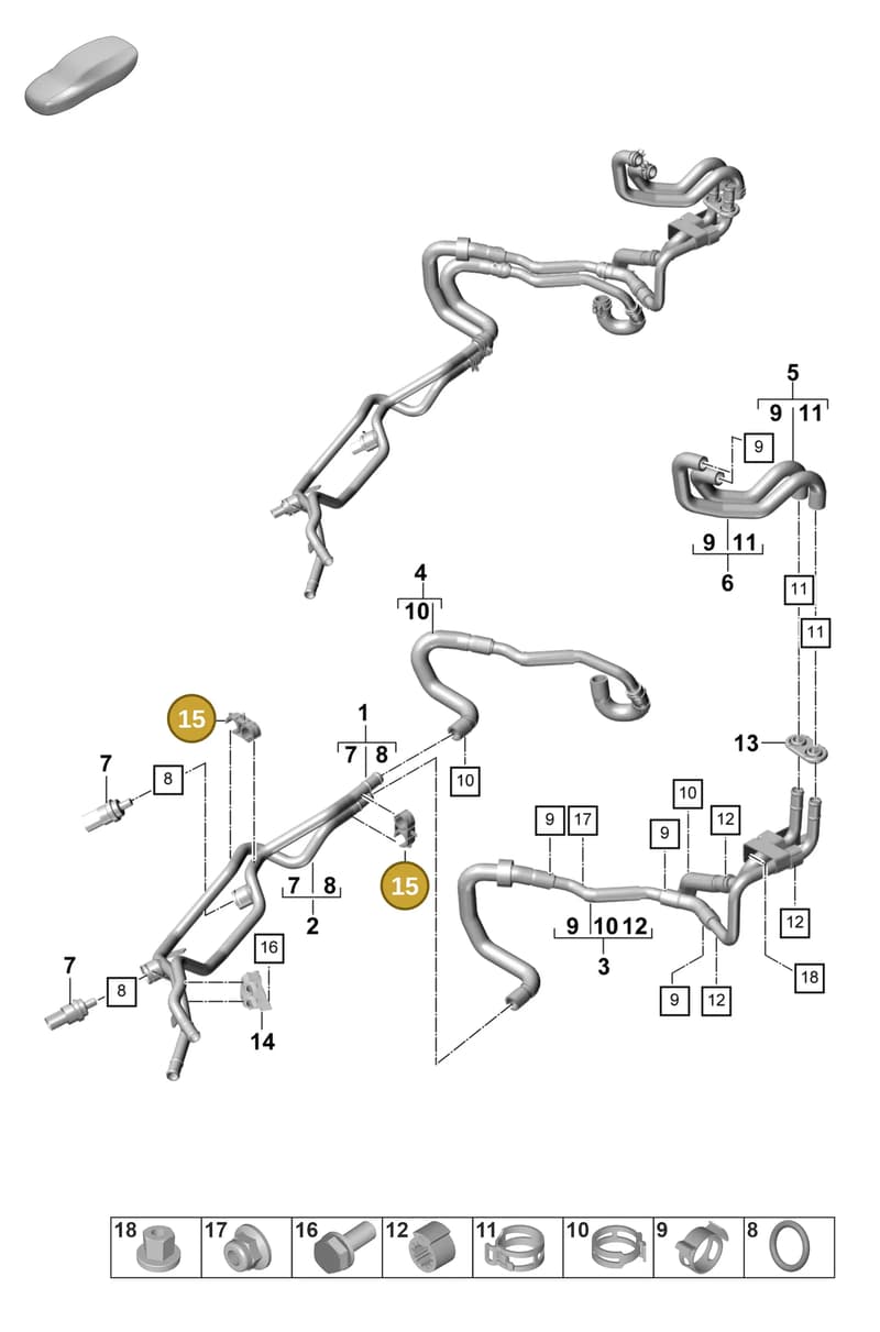 9A782005500 — Porsche Panamera (2020-2023) diagram p58815400, position 15