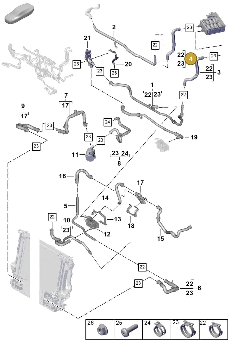 9A782052700 — Porsche Panamera (2023-2025) diagram p62815150, position 4