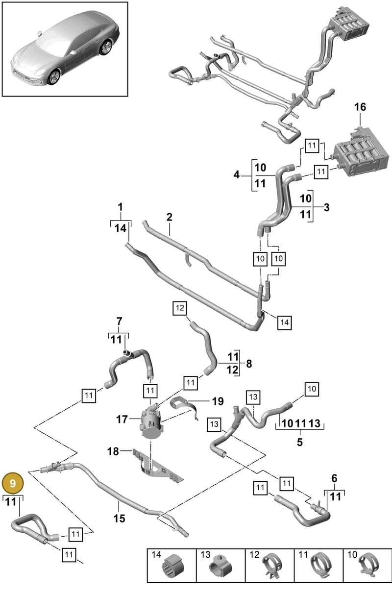 9A782055600 — Porsche Panamera (2016-2020) diagram p49815010, position 9