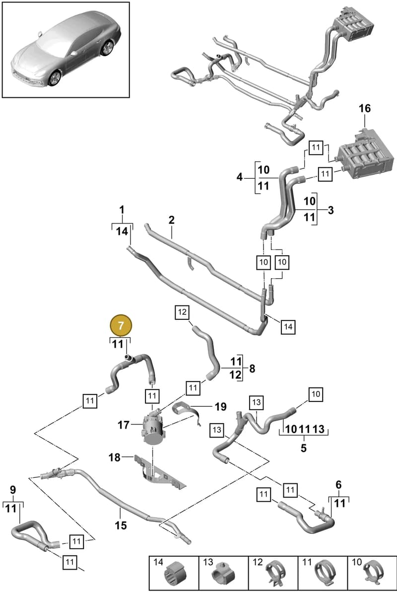 9A7820596 — Porsche Panamera (2016-2020) diagram p49815010, position 7