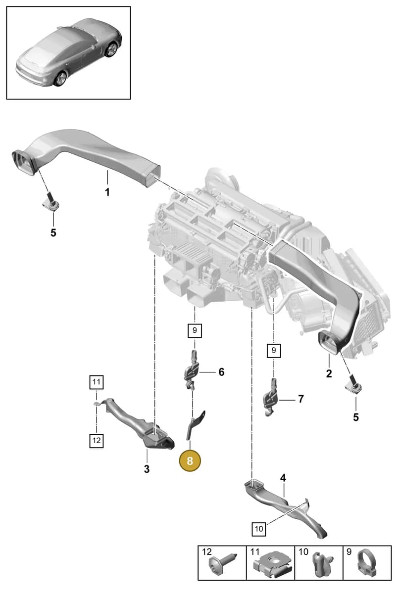 9A782069300 — Porsche Panamera (2016-2020) diagram p49813090, position 8