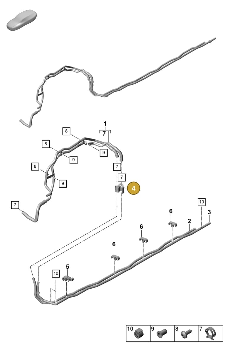 9A782076100 — Porsche Panamera (2020-2023) diagram p58815250, position 4