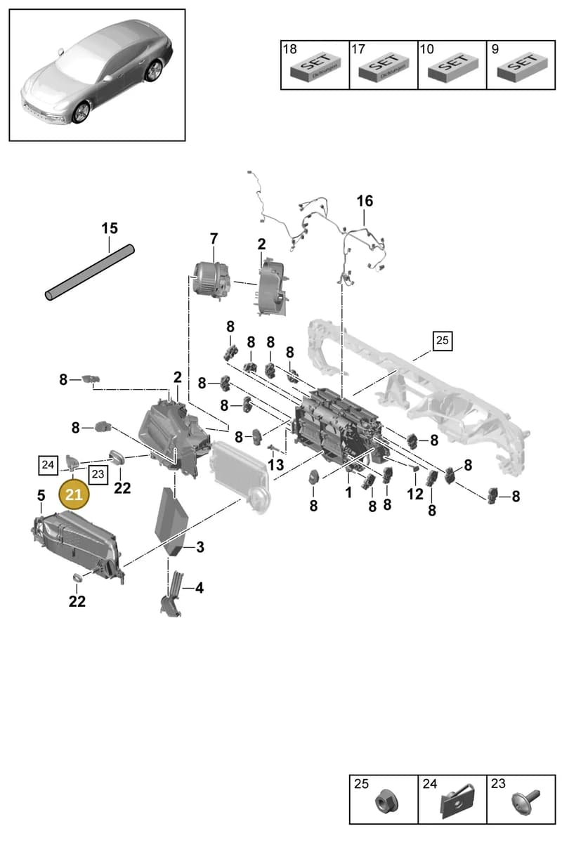 9A782076900 — Porsche Panamera (2016-2020) diagram p49814000, position 21