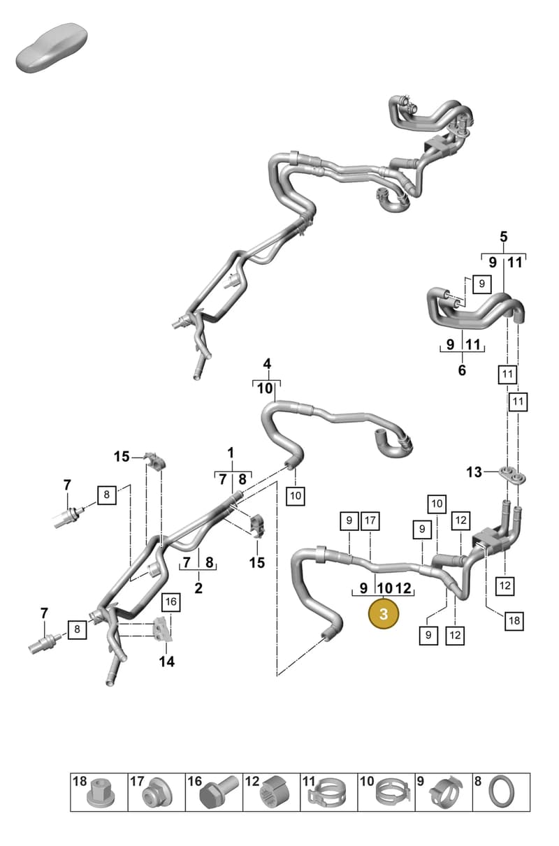 9A7820823 — Porsche Panamera (2020-2023) diagram p58815400, position 3