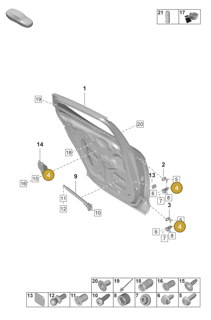 9A783140300 — Porsche Panamera (2020-2023) diagram p58804210, position 4
