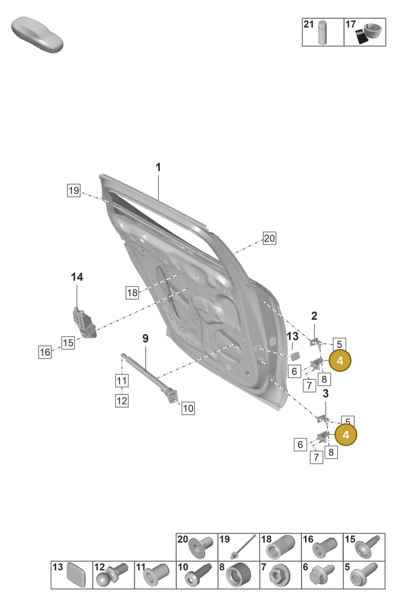 9A783140300 — Porsche Panamera (2020-2023) diagram p58804220, position 4