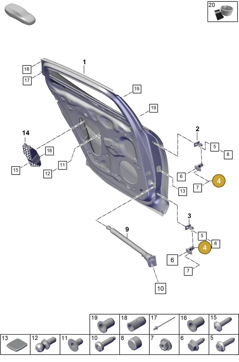9A783140300 — Porsche Panamera (2023-2025) diagram p62804050, position 4