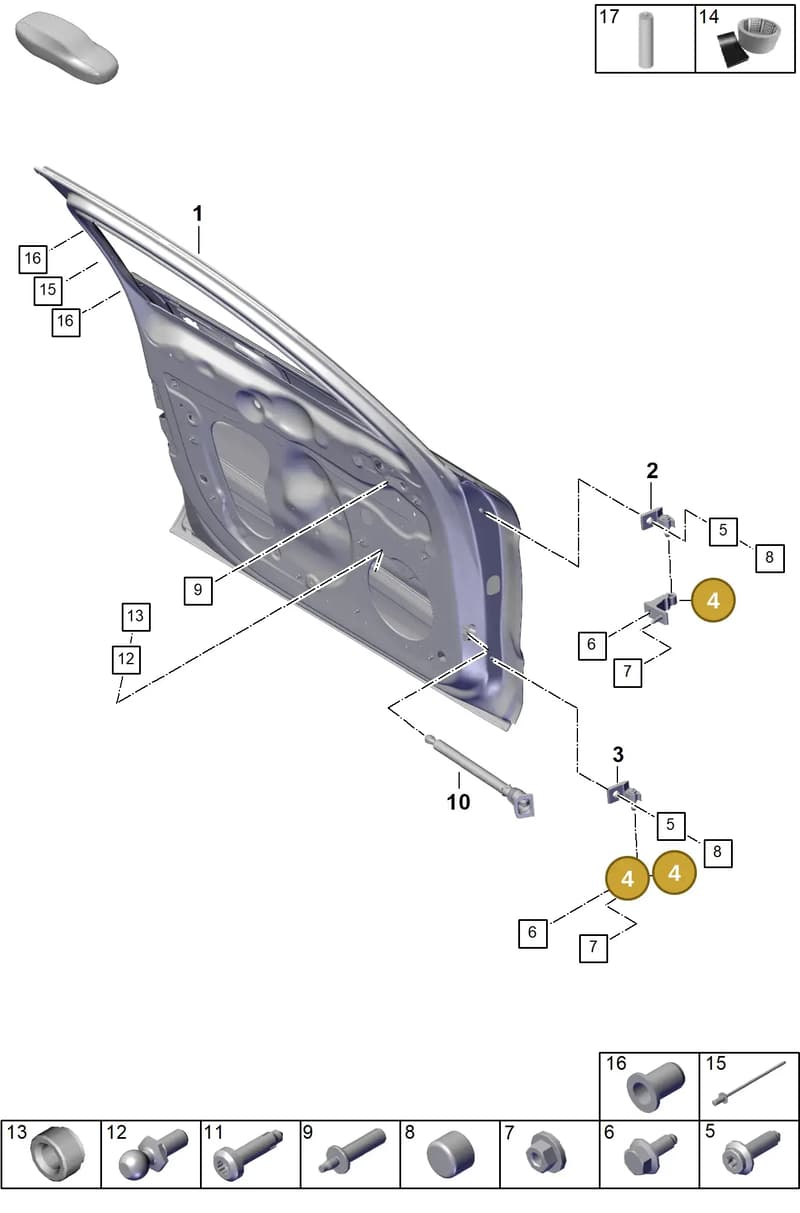 9A783140300 — Porsche Panamera (2023-2025) diagram p62804000, position 4