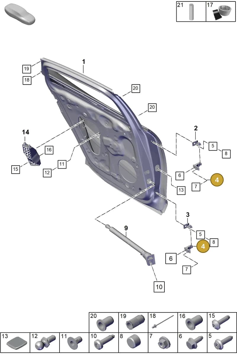 9A783140400 — Porsche Panamera (2023-2025) diagram p62804075, position 4
