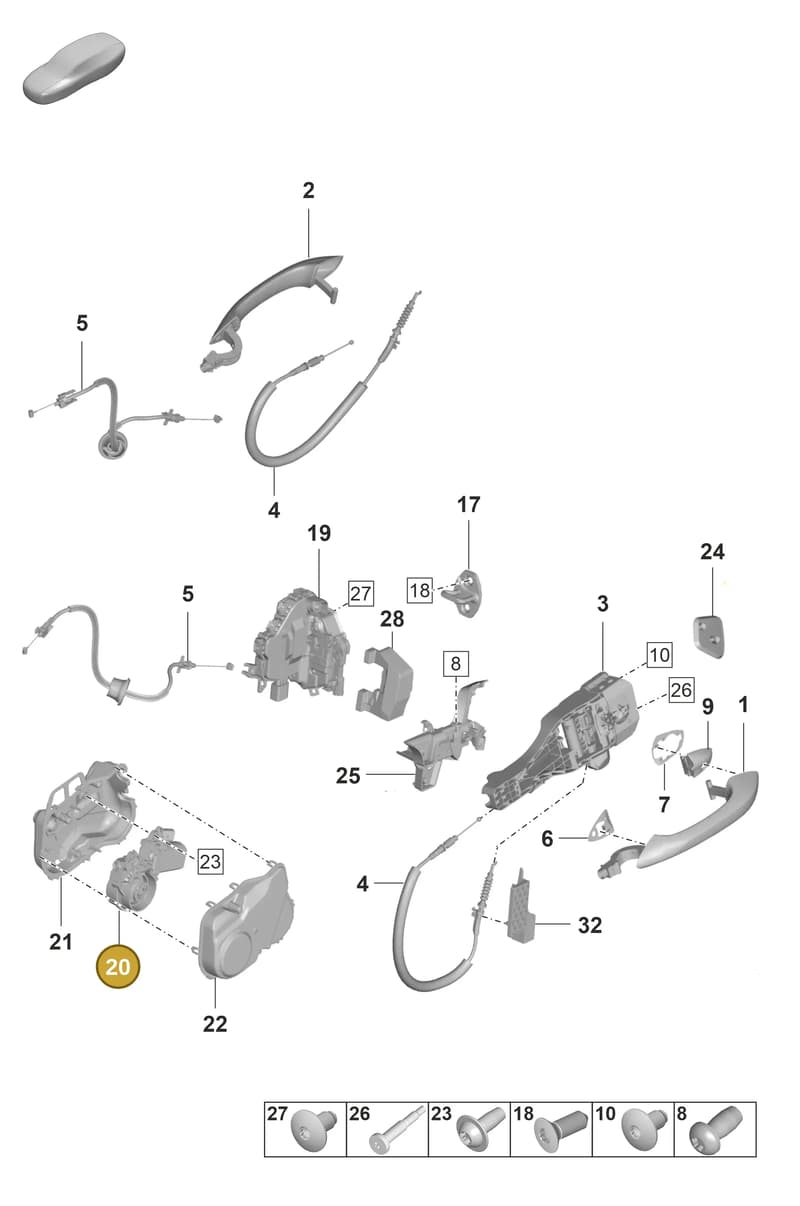 9A7837059 — Porsche Panamera (2020-2023) diagram p58804100, position 20