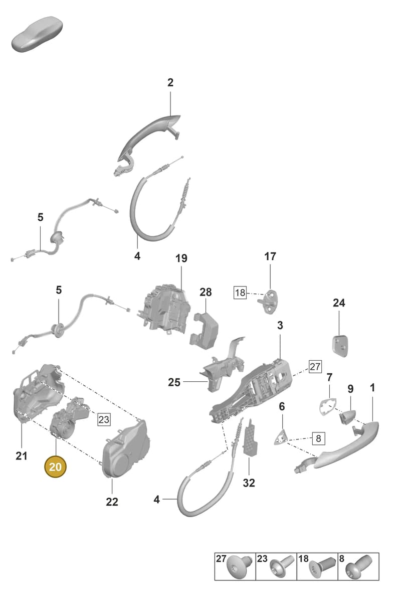 9A7837059 — Porsche Panamera (2020-2023) diagram p58804300, position 20