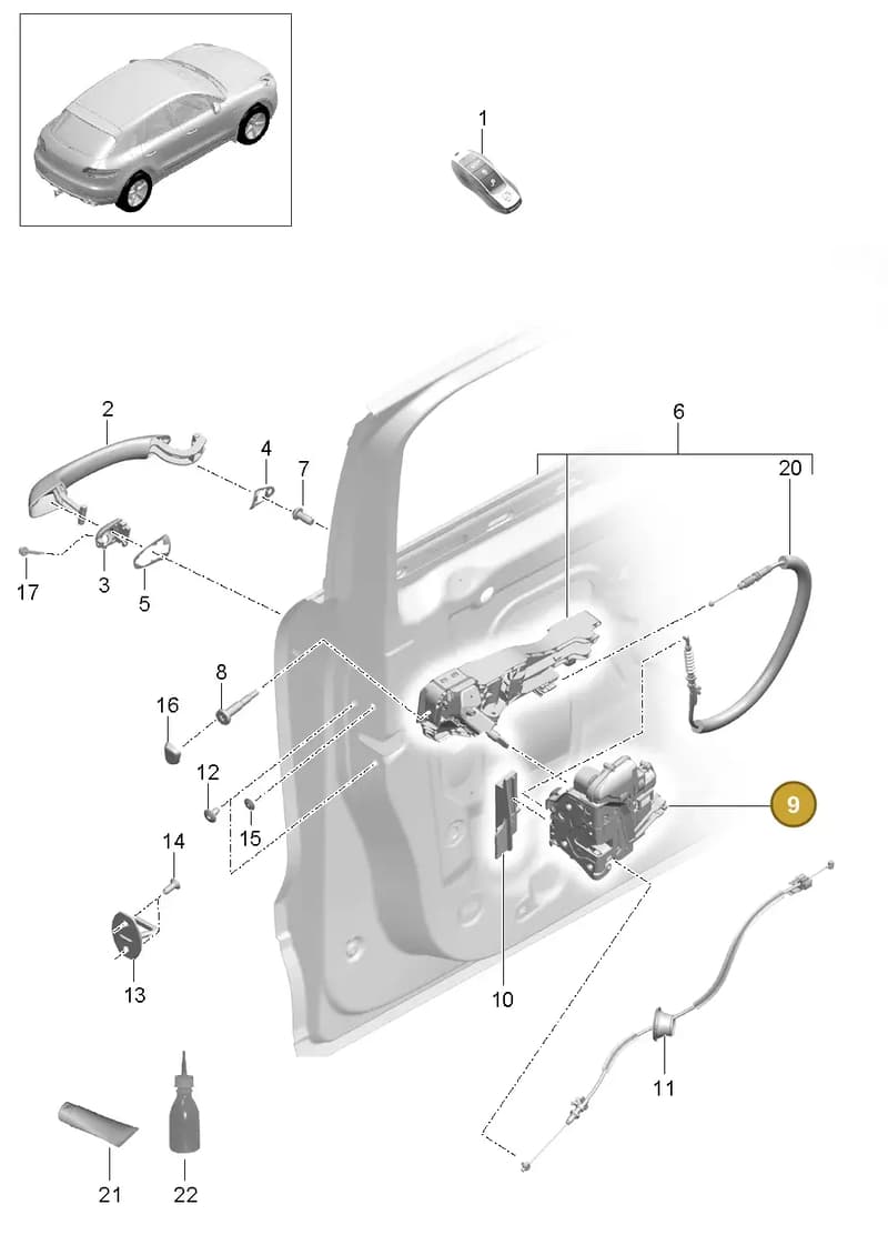 9A783761600 — Porsche Macan (2013-2018) diagram p44804010, position 9