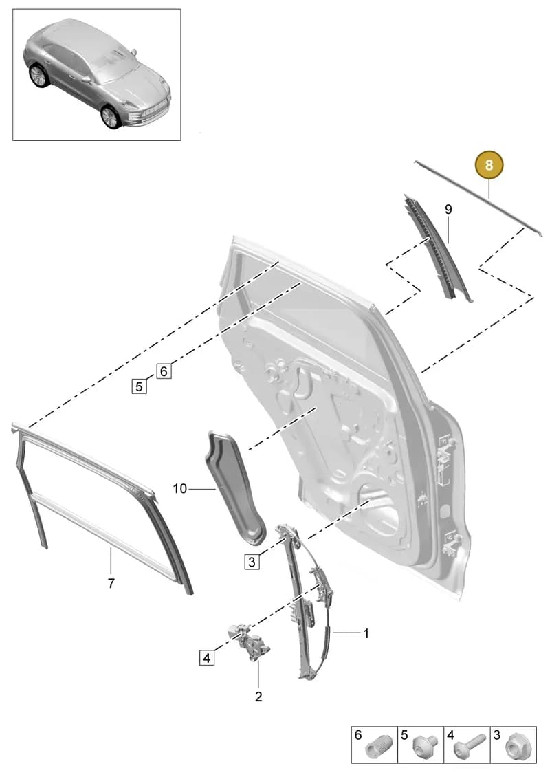 9A783911508 — Porsche Macan (2018-2022) diagram p52000200, position 8