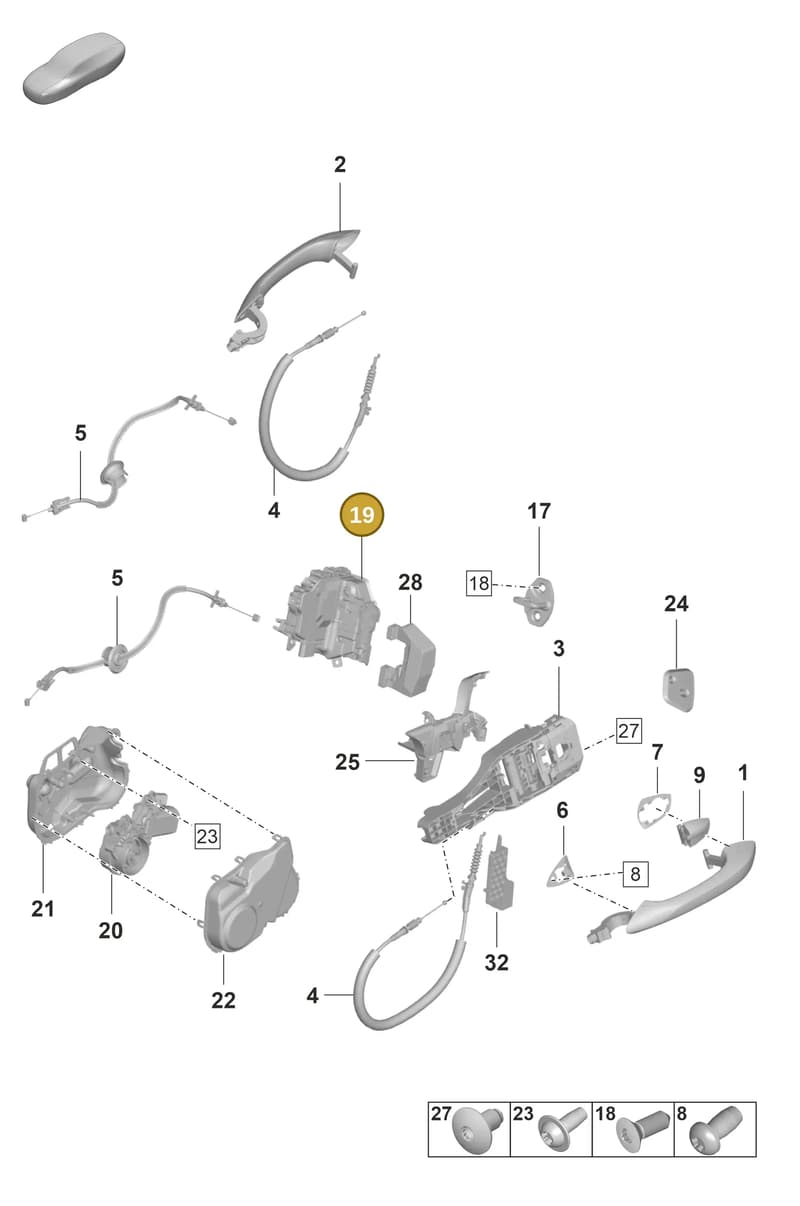 9A783911606 — Porsche Panamera (2020-2023) diagram p58804300, position 19