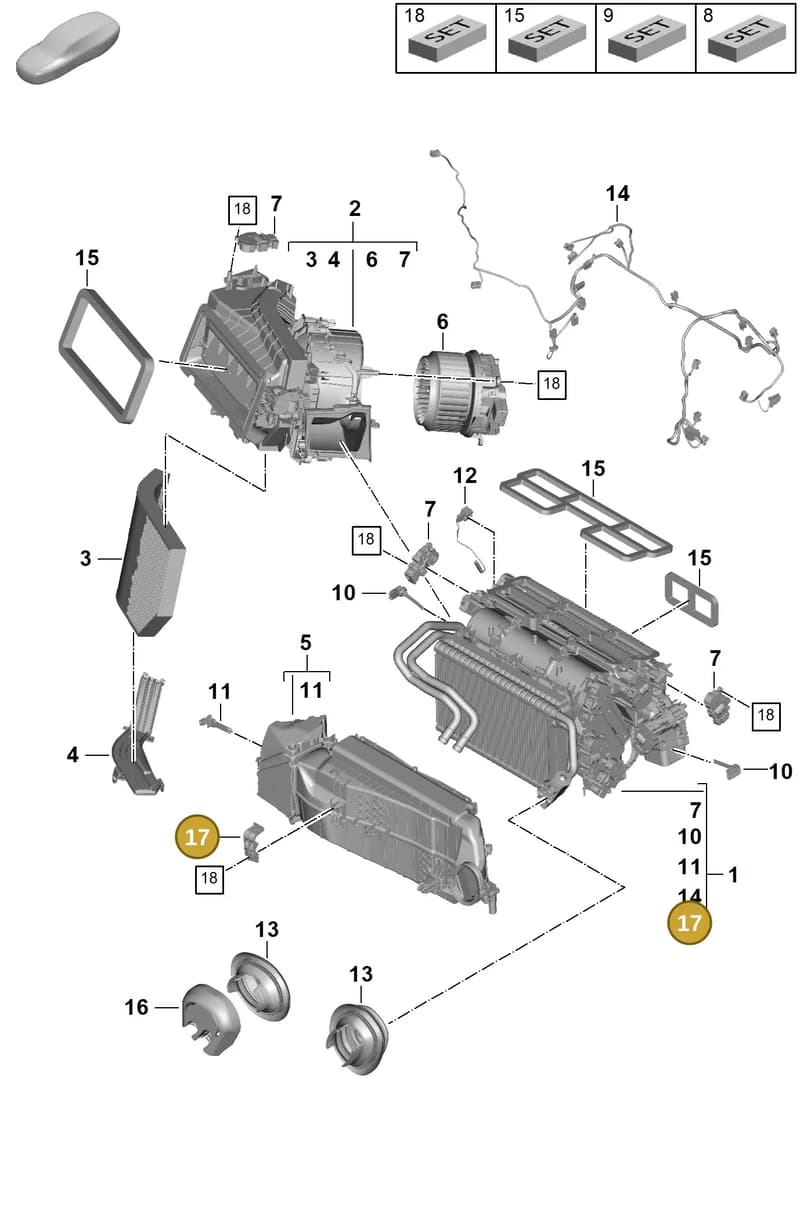 9A785828300 — Porsche Panamera (2023-2025) diagram p62814000, position 17