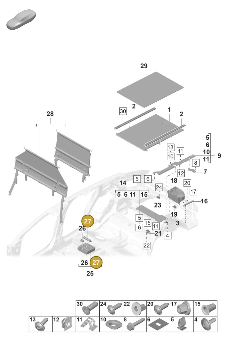 9A7860378004PK — Porsche Panamera (2020-2023) diagram p58807570, position 27