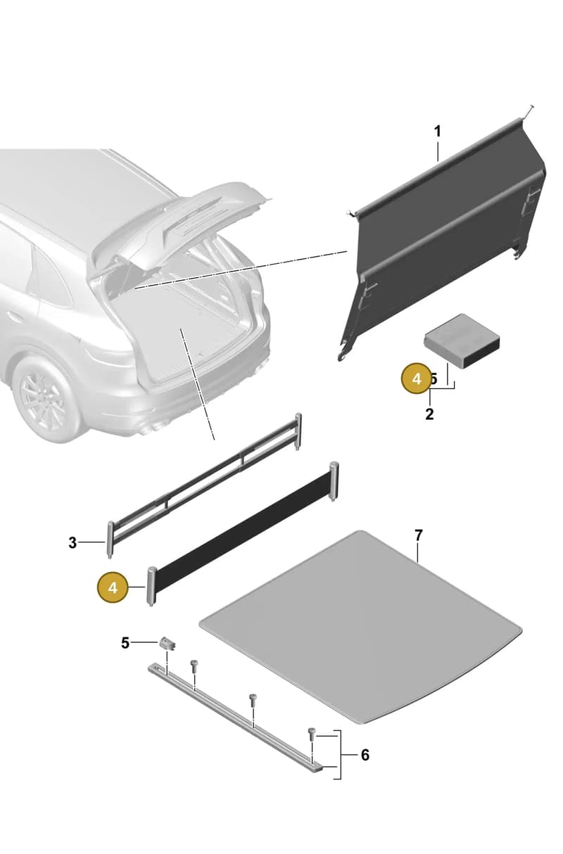 9A7860378004PK — Porsche Cayenne Hybrid Coupe (2023-) diagram p51807060, position 4