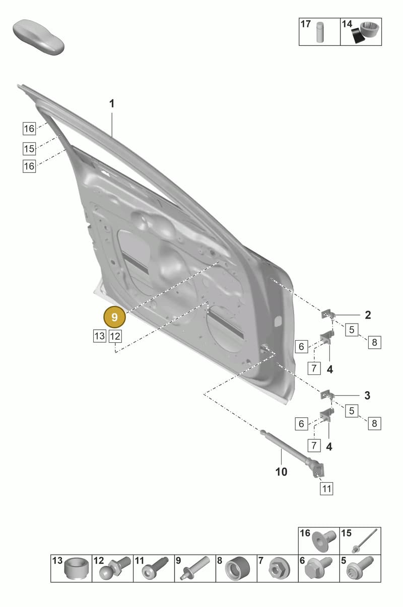 9A786038500 — Porsche Panamera (2020-2023) diagram p58804000, position 9