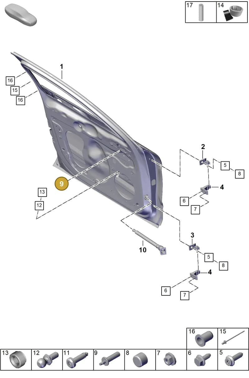 9A786038500 — Porsche Panamera (2023-2025) diagram p62804000, position 9