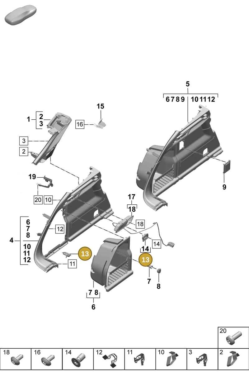 9A78635034PK — Porsche Macan 4 (2024-) diagram p61807500, position 13