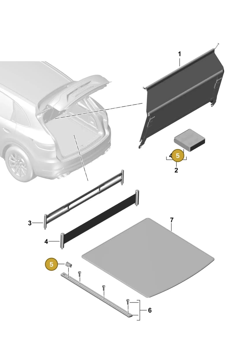 9A7863539004PK — Porsche Cayenne Hybrid Coupe (2023-) diagram p51807060, position 5