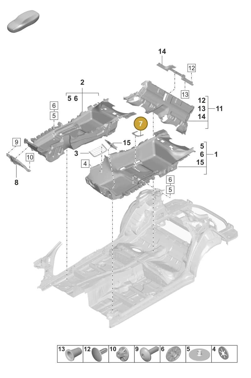 9A7863752001E0 — Porsche Panamera (2020-2023) diagram p58807100, position 7