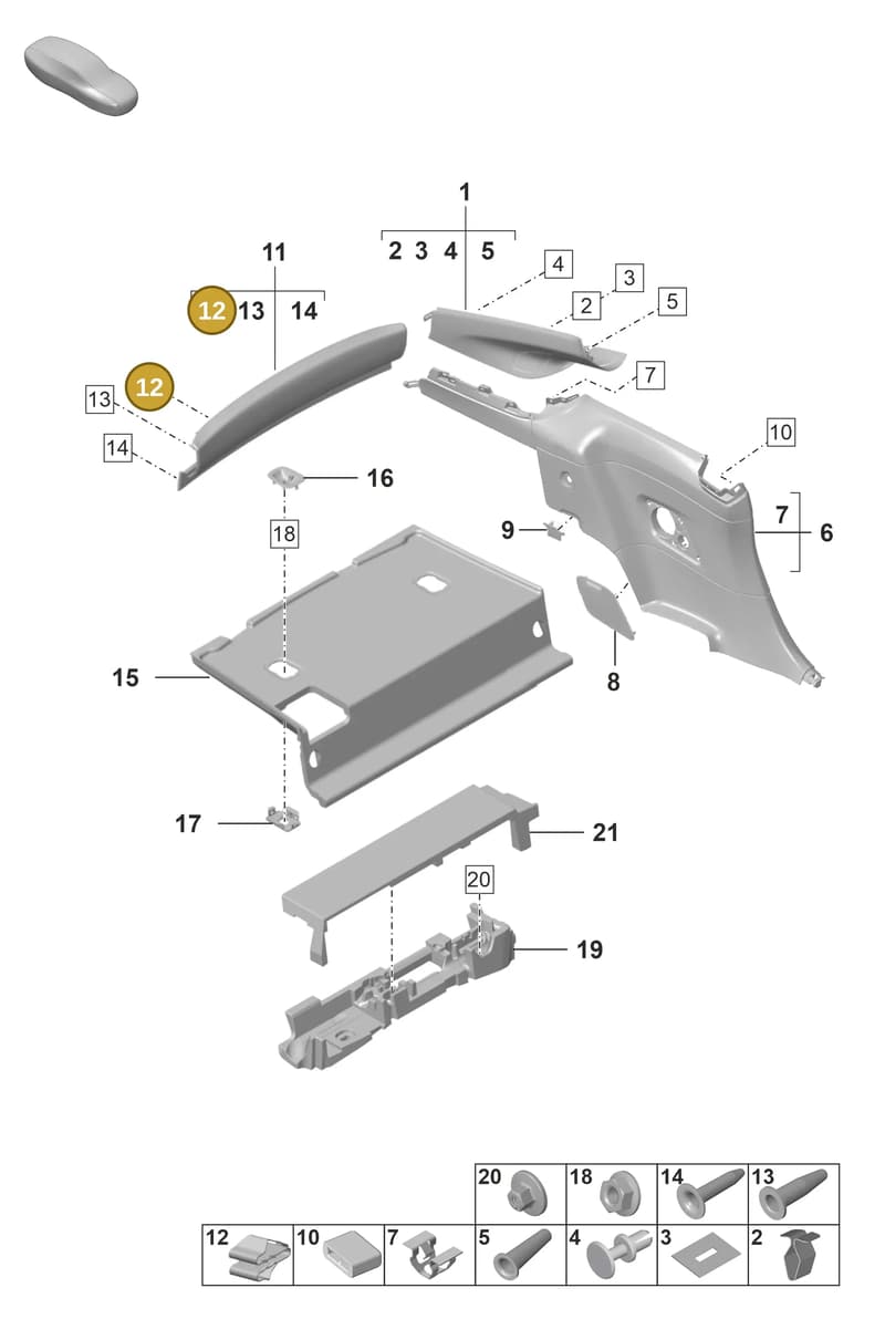 9A786421500 — Porsche 911 (2020-2022) diagram p53807250, position 12