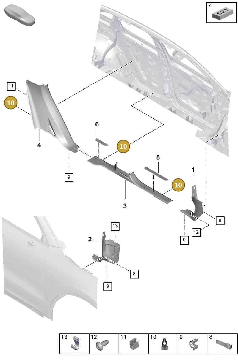 9A786727610 — Porsche Cayenne Coupe (2023-2023) diagram p60807220, position 10