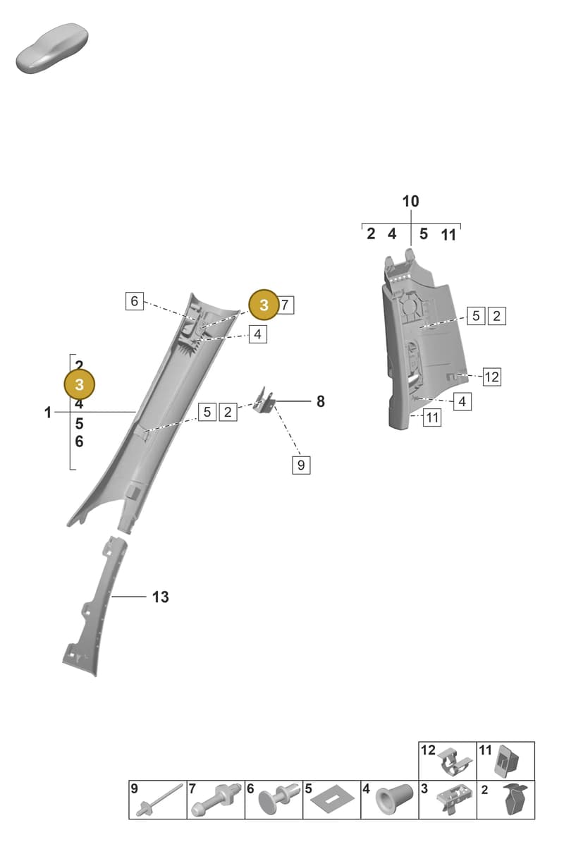 9A7867276A — Porsche 911 (2021-2022) diagram p53807200, position 3