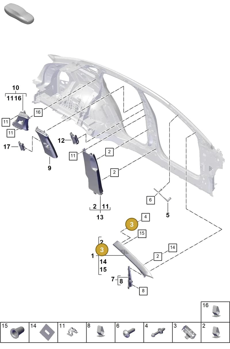 9A7867276A — Porsche Cayenne Coupe (2023-2023) diagram p60807210, position 3