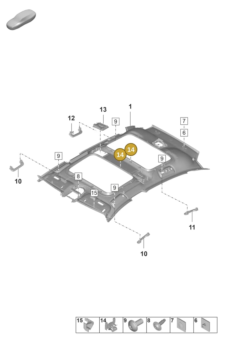 9A7867289 — Porsche Panamera (2020-2023) diagram p58807160, position 14